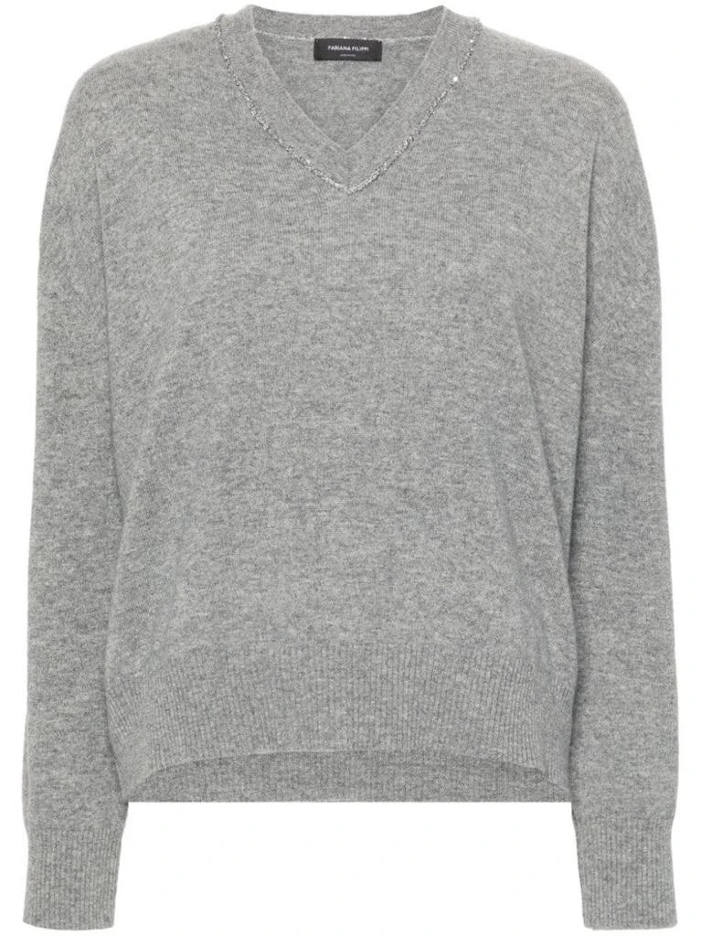 Fabiana Filippi Knitwear With V-Neckline And Relaxed Fit 1
