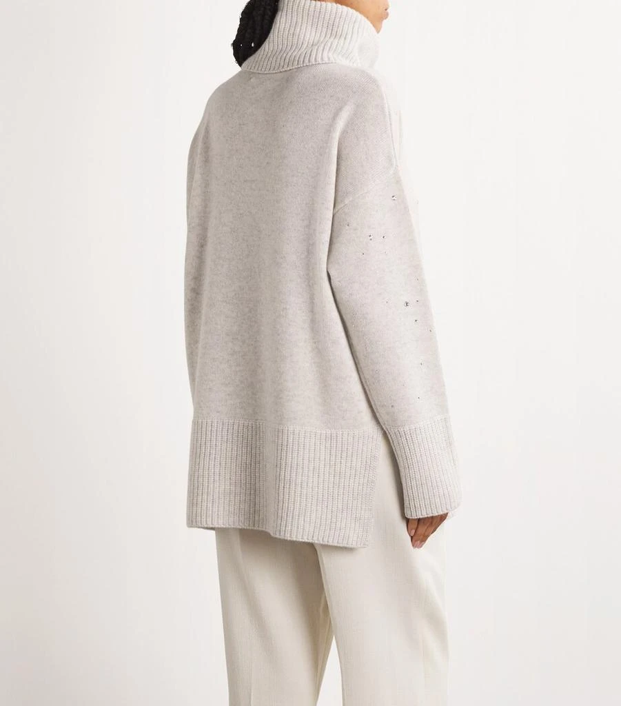 William Sharp Cashmere Crystal-Embellished Rollneck Sweater 4