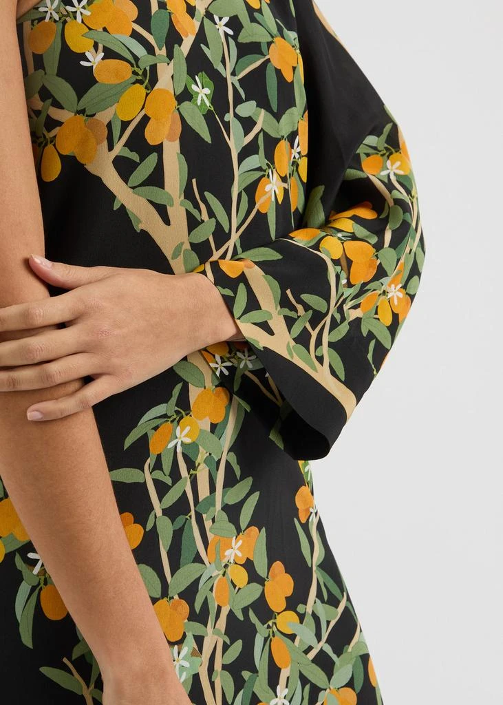 Bernadette Lola floral-print one-shoulder silk maxi dress 5