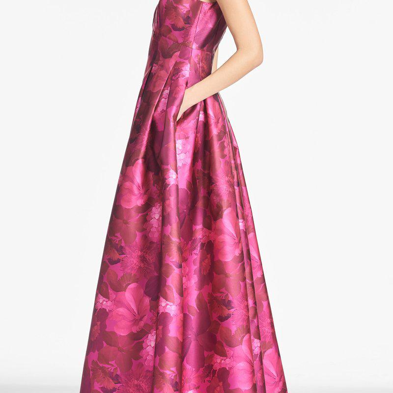 Sachin & Babi Brooke Gown Magenta Bella Bouquet Final Sale