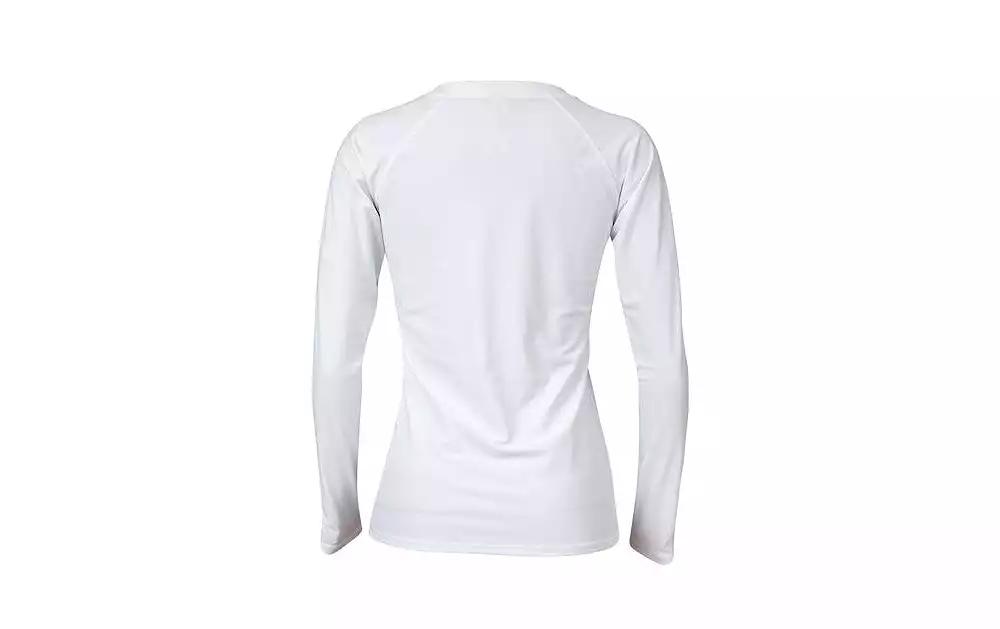 Snapper Rock Ladies White Half Zip LS Rash Top
