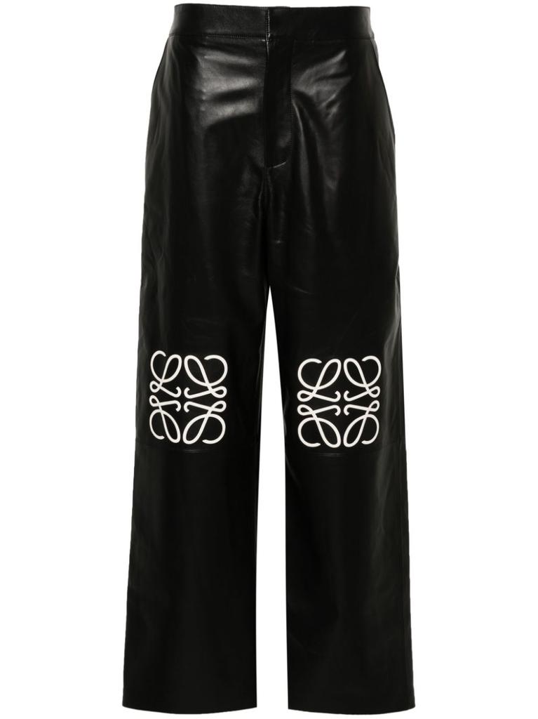 パンツ LOEWE ANAGRAM BAGGY LEATHER TROUSERS Loewe LOEWE - Anagram Baggy Leather Trousers - Leggings