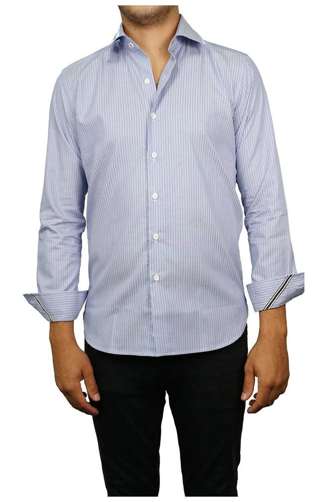 Zanella Tailored Fit Pinstripe Button-Up Shirt 1