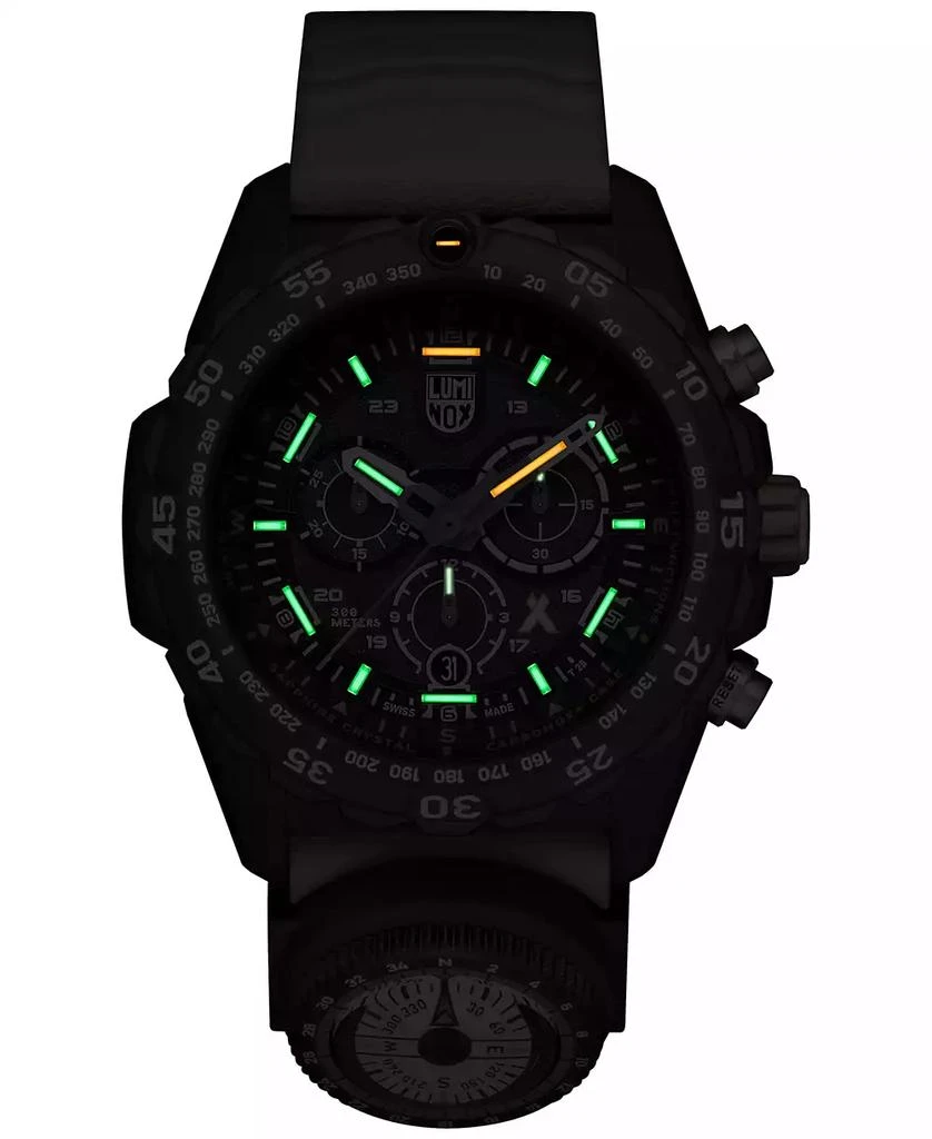 Luminox Men's Swiss Chronograph Bear Grylls Survival Master Series Compass Orange Rubber Strap Watch 45mm 6