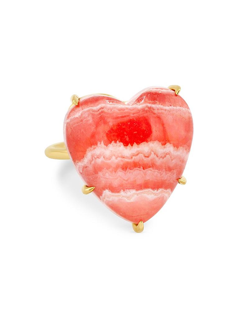 Jia Jia Love 14K Yellow Gold & Rhodochrosite Heart Ring