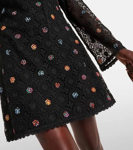 Rixo Mylene crochet beaded mini dress 5