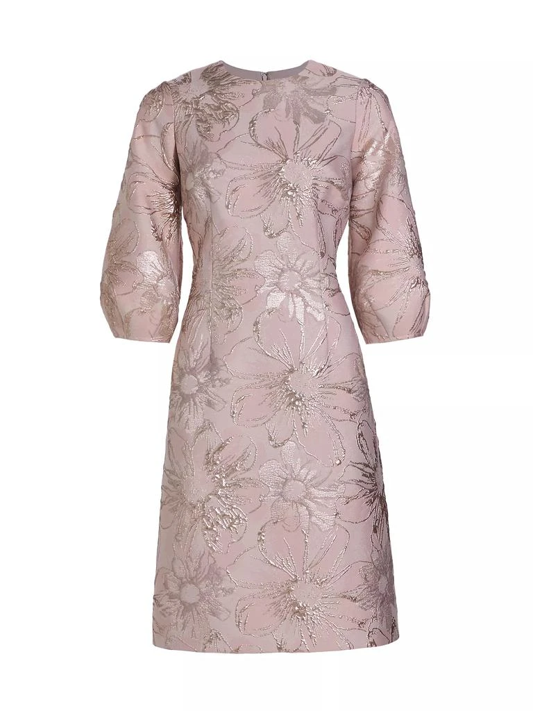 Teri Jon Floral Jacquard A-Line Dress 1