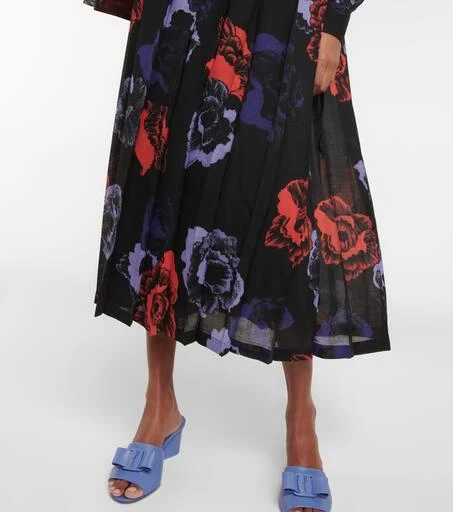 Salvatore Ferragamo Floral wool-blend midi dress 5