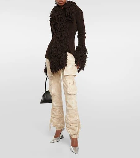 The Attico Low-rise denim cargo pants 2