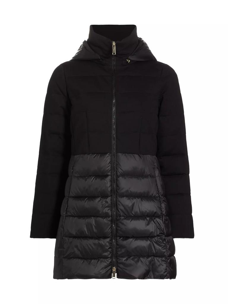 Marella Jersey &amp; Satin Puffer Jacket