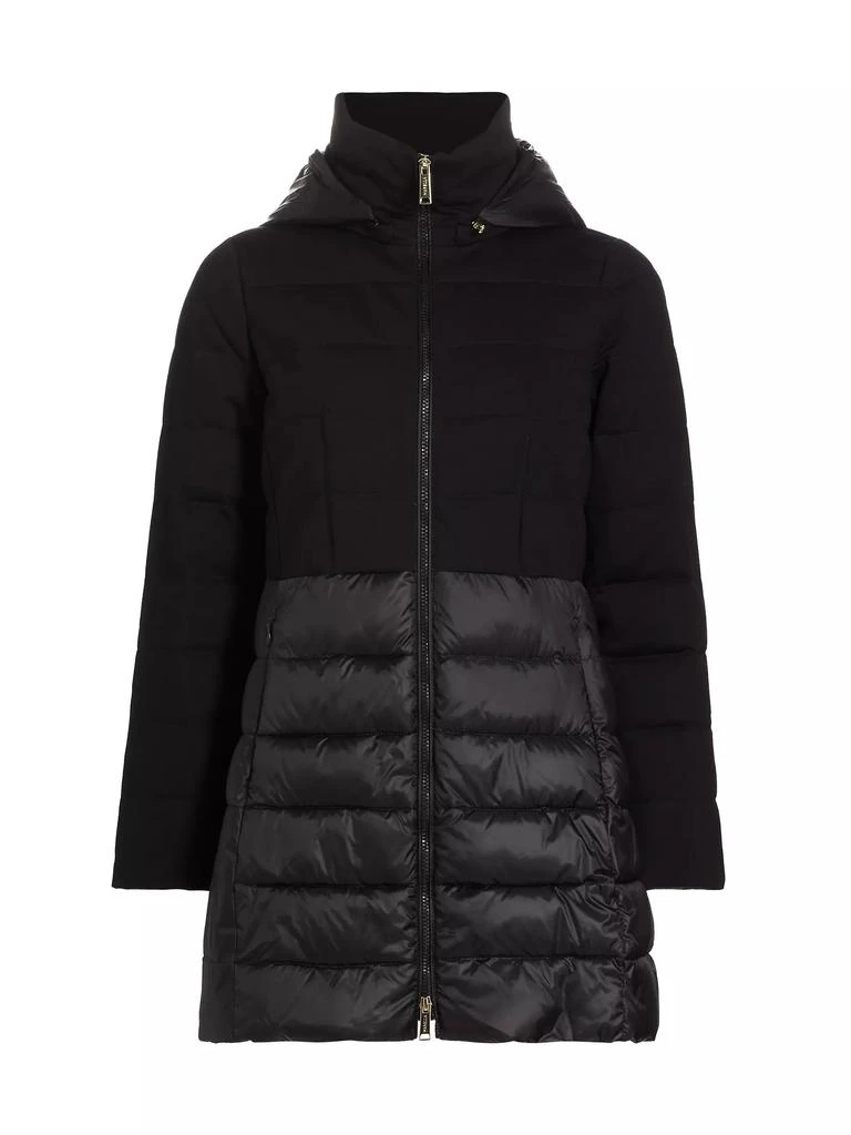 Marella Jersey &amp; Satin Puffer Jacket 1