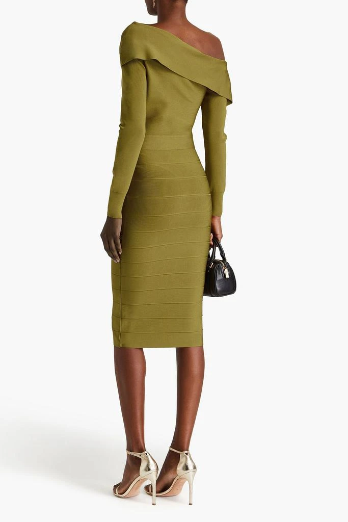 Herve Leger Off-the-shoulder bandage midi dress 3