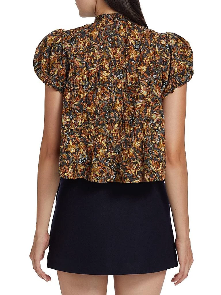 DÔEN Millie Floral Cotton Short-Sleeve Blouse 5