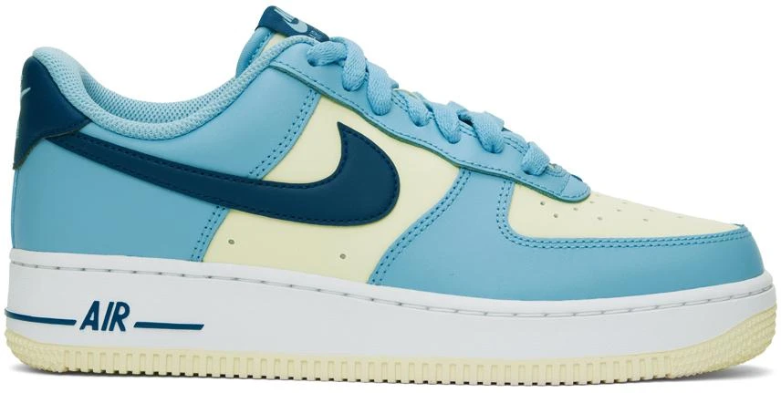 NIKE Blue & Off-White Air Force 1 '07 Sneakers 1