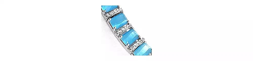 SOHI Women
s Blue Crystal Bling Necklace And Earrings (Set Of 2) 3