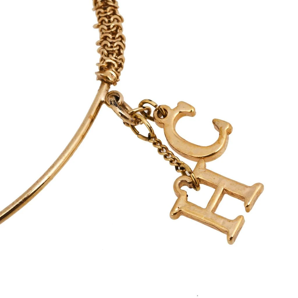 CH Carolina Herrera CH Carolina Herrera Logo Charm Gold Tone Bracelet 3