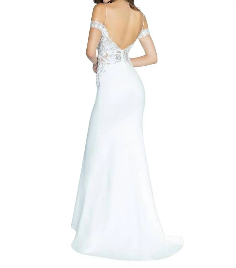 Val Stefani Jersey Mermaid Wedding Dress In Ivory 2