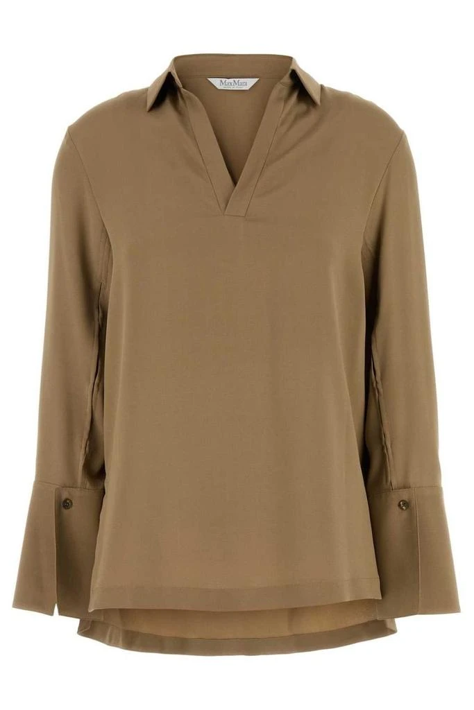 Max Mara Max Mara Dover V-Neck Long-Sleeved Top from Cettire