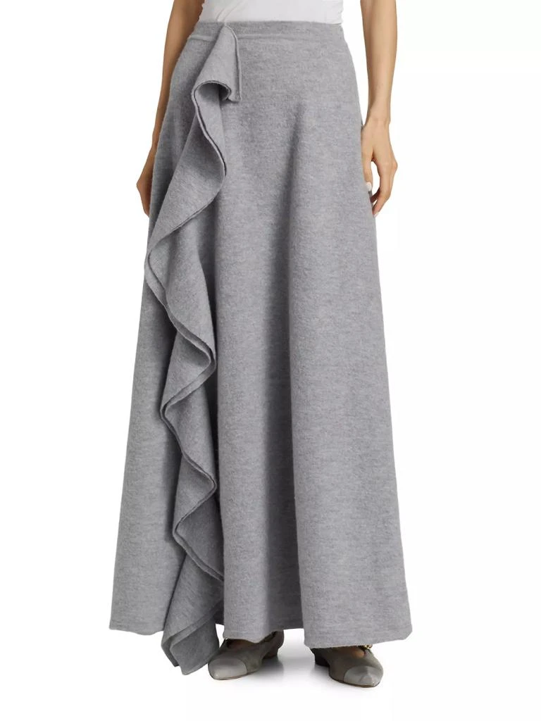 Ulla Johnson Mireya Ruffled Wool Maxi Skirt 3