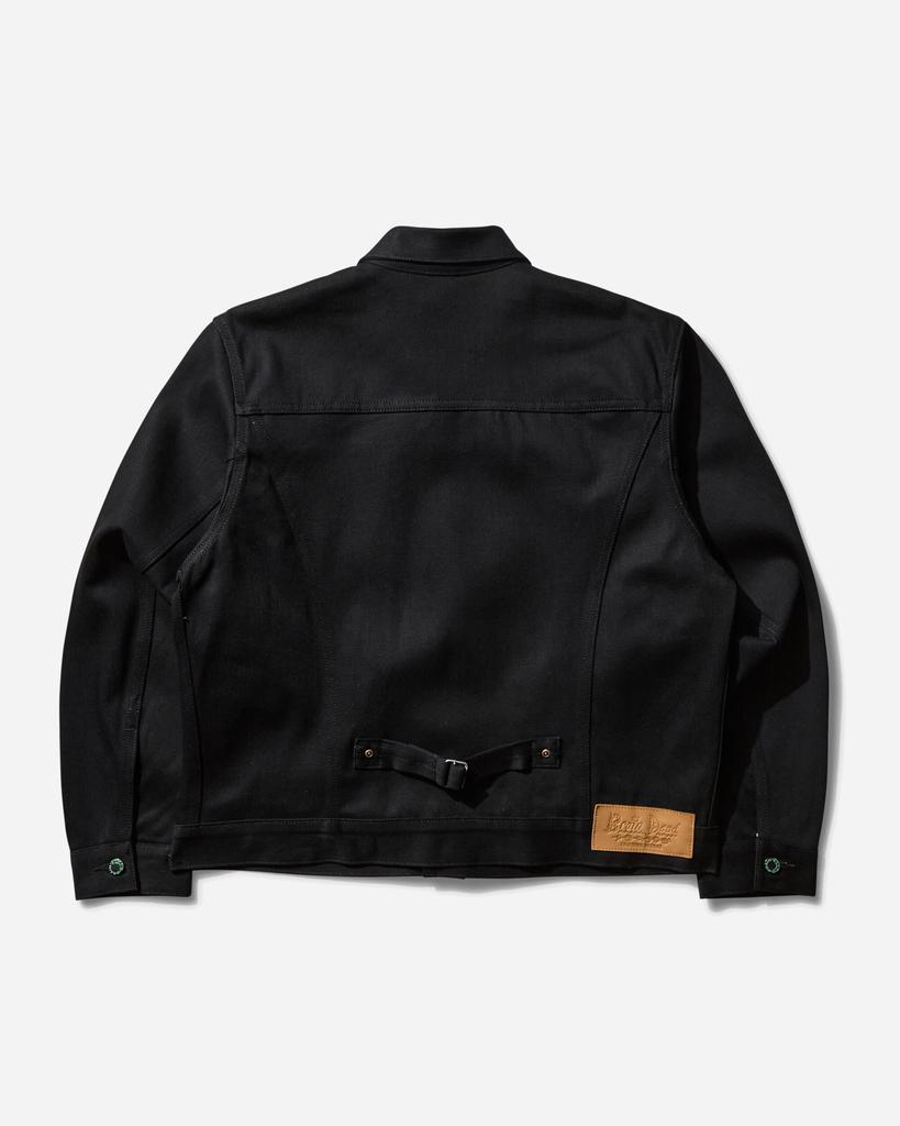 Brain Dead Men's Cropped Denim Trucker Jacket Black