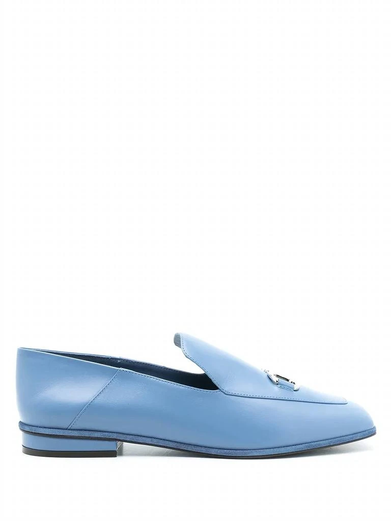 Salvatore Ferragamo Women
s Square Toe Loafers In Sky Blue 1
