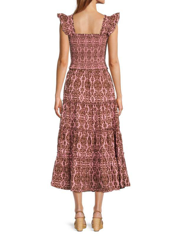 o.p.t. 2-Piece Calypso Print Crop Top & Midi Skirt Set