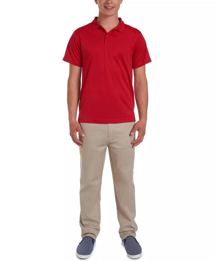 Nautica Young Men Uniform Short Sleeve Performance Stretch Polo 4