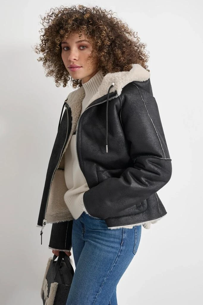 DKNY REVERSIBLE FAUX SHEARLING JACKET 5