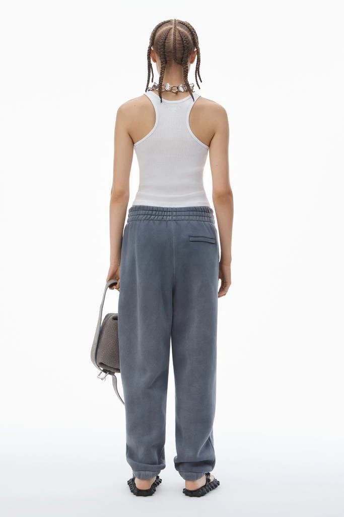 Alexander Wang puff logo sweatpant in structured terry 4