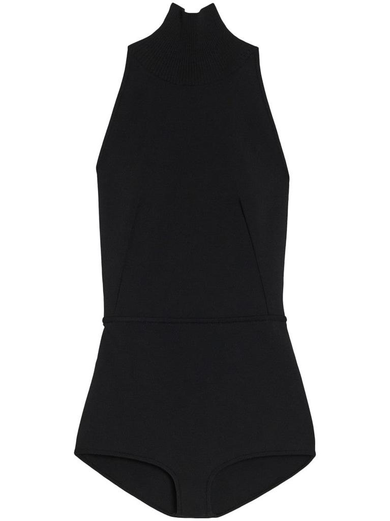 インナー・ルームウェアその他 Max Mara APOGEO1234 - Viscose turtleneck jersey bodysuit Max Mara Black Viscose Turtleneck Bodysuit – LOZURI®