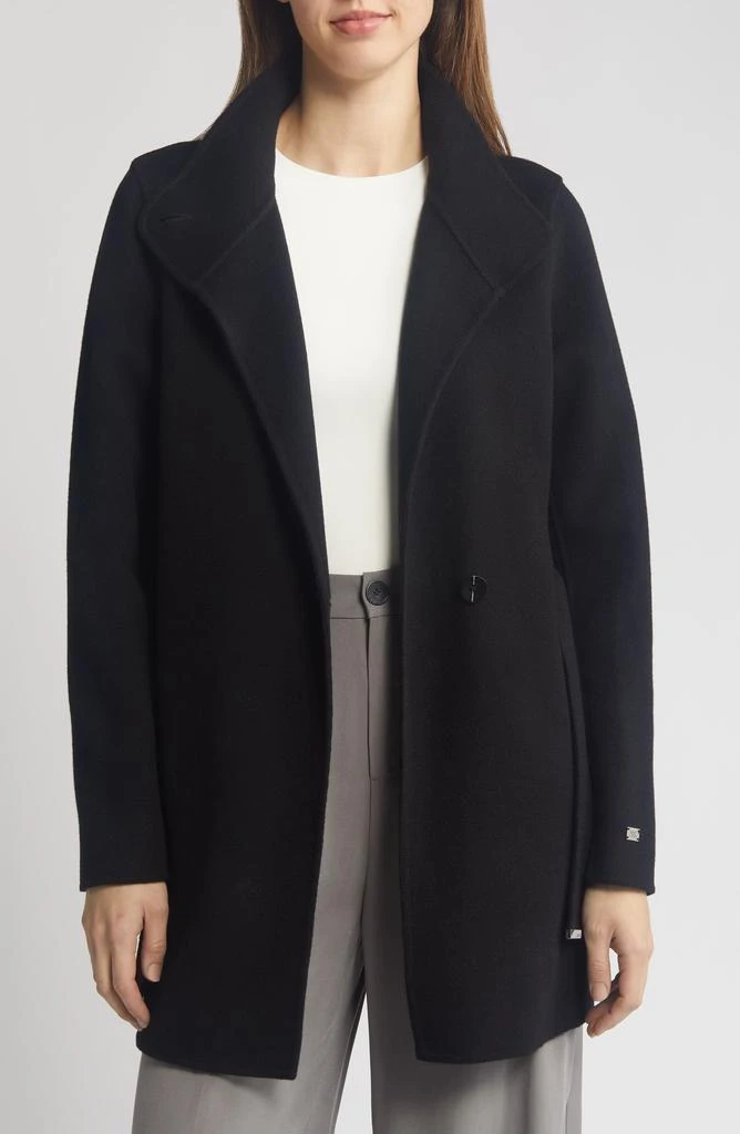 Soia & Kyo Kenia Funnel Neck Wool Blend Wrap Coat 4