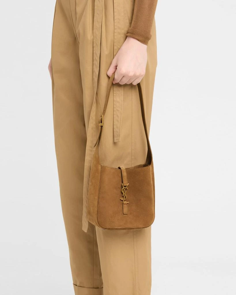 Yves Saint Laurent Le 5 A 7 Baby YSL Hobo Bag in Suede 2