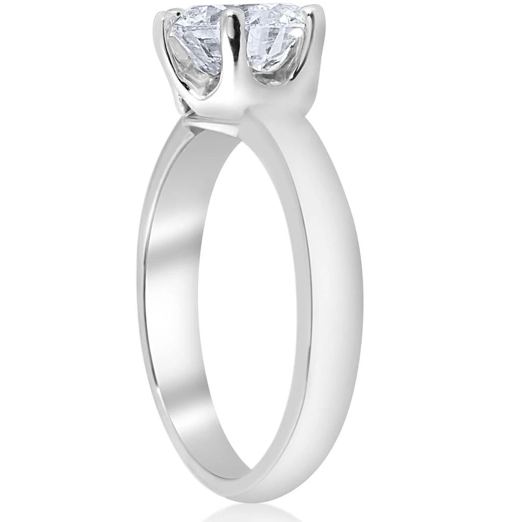 Pompeii3 White Gold Solitaire Semi Mount Engagement Ring Setting Size Selectable 3