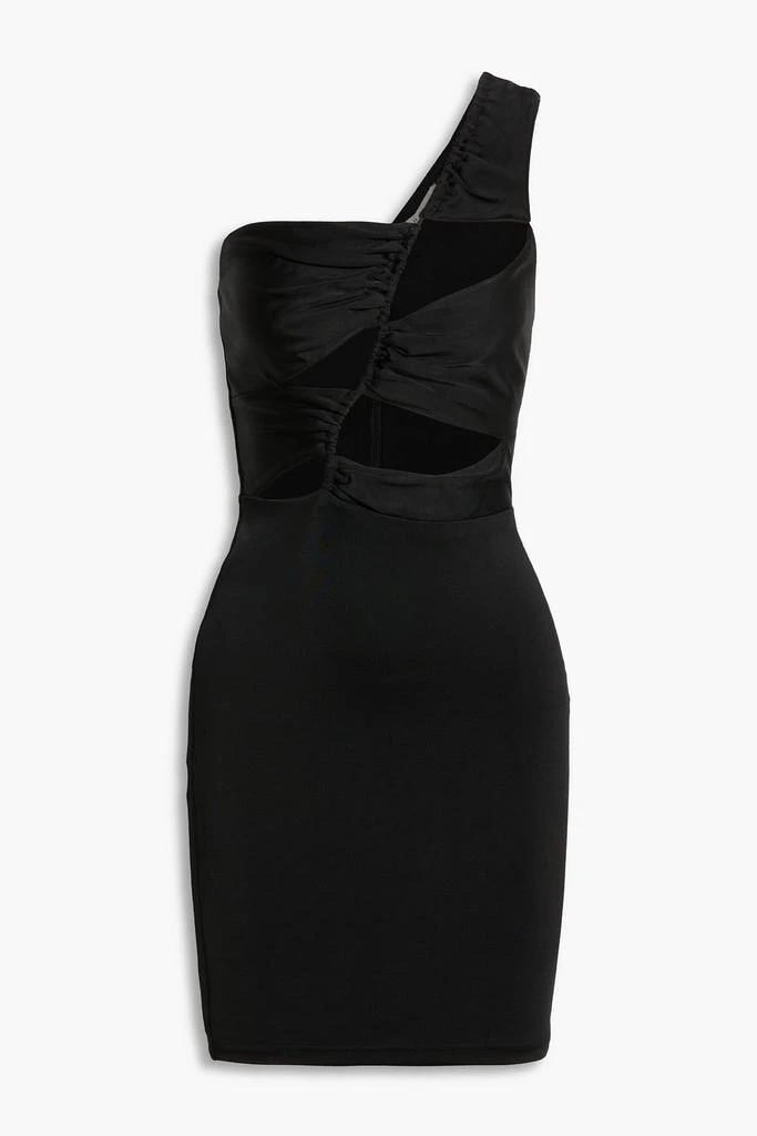 ET OCHS Mila one-shoulder cutout stretch-jersey mini dress 1