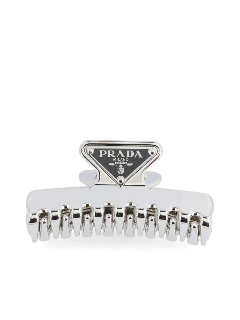 Prada Prada Logo Plaque Hair Clip 1