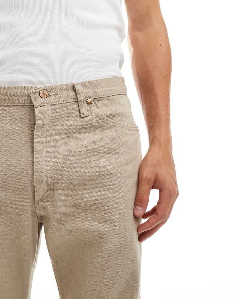 Wrangler Wrangler 13MWZ original cowboy straight fit jeans in tan overdyed 5