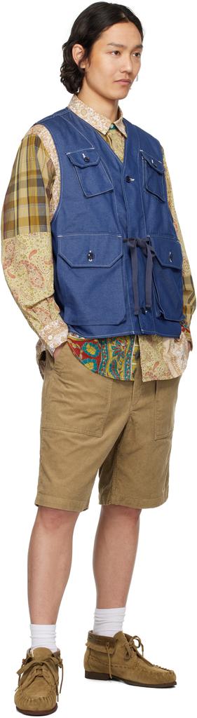 Engineered Garments Blue C-1 Denim Vest - Gilets