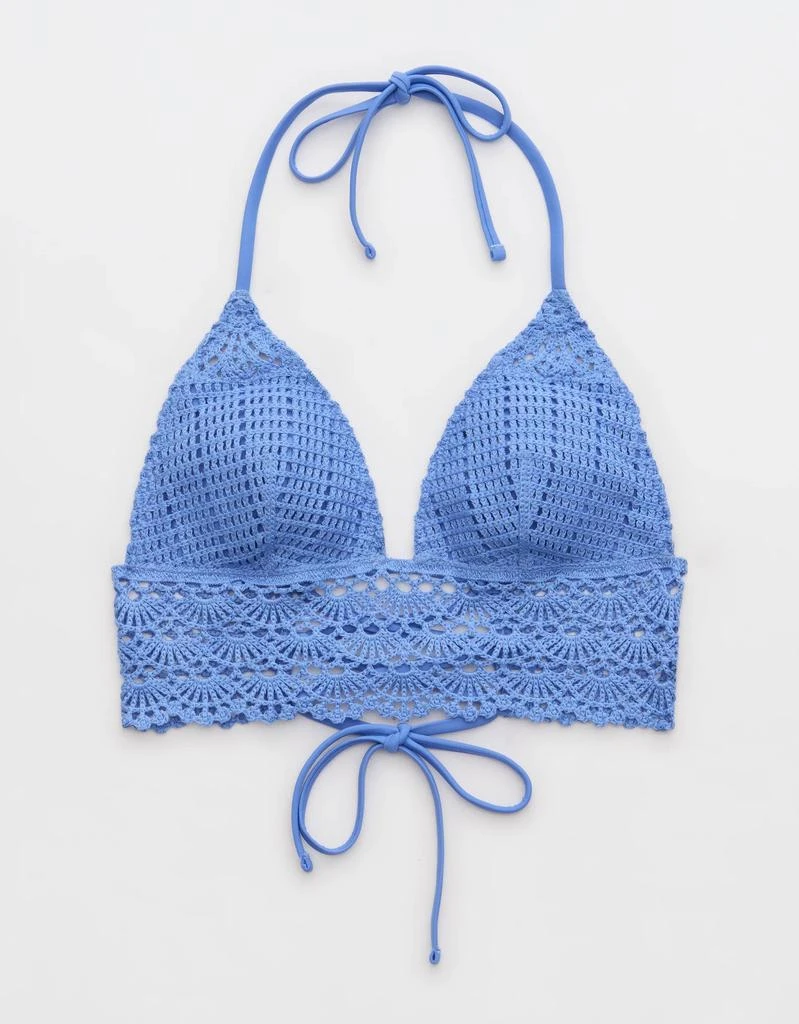 Aerie Aerie Crochet Triangle Longline Bikini Top 3