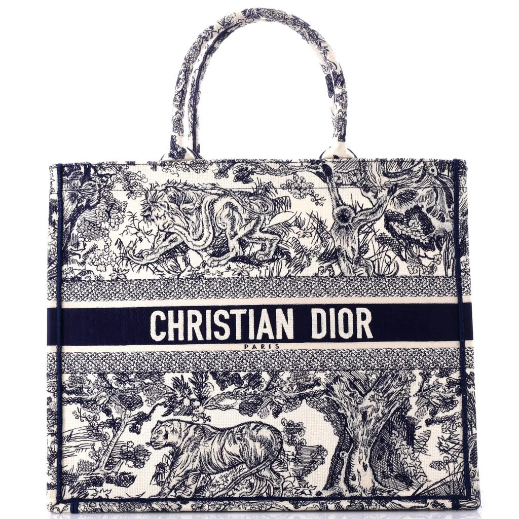 Dior Book Tote Embroidered Canvas Large 1