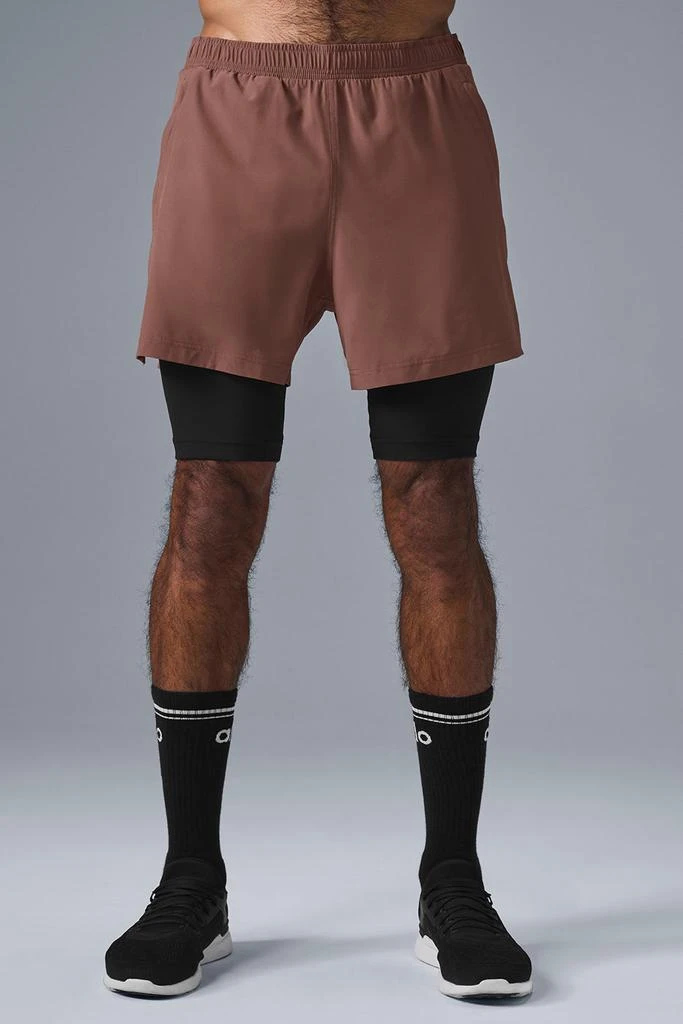 Alo 5" Revival 2-In-1 Short - Chestnut/Black 1