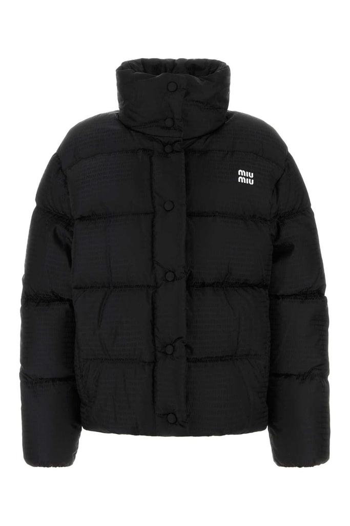 Miu Miu Miu Miu Allover Logo Printed Down Jacket - Coats