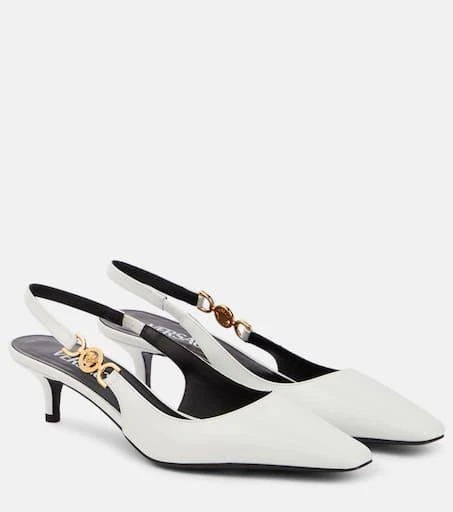 Versace Medusa Biggie leather slingback pumps 1