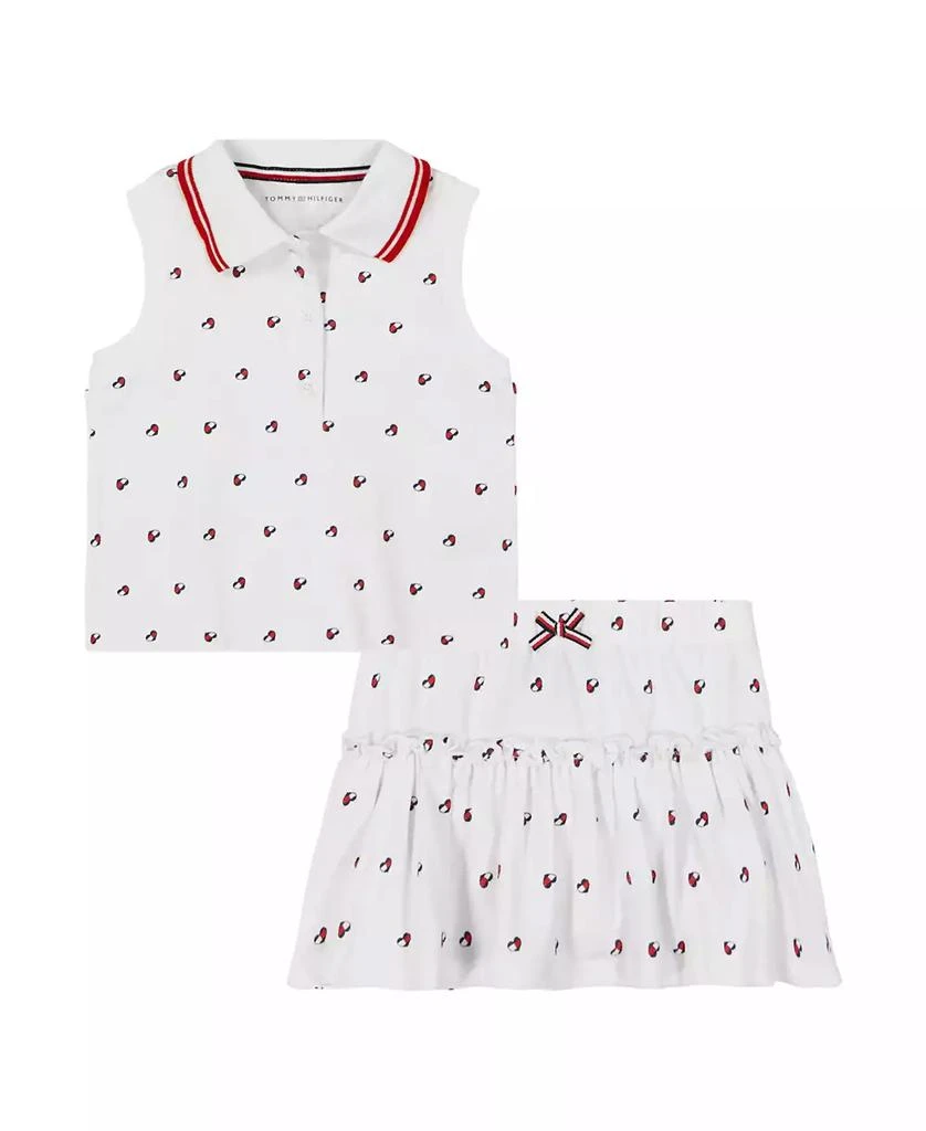Tommy Hilfiger Baby Girl 2-Piece Sleeveless Pique Polo and Bloomer Shorts Set 1