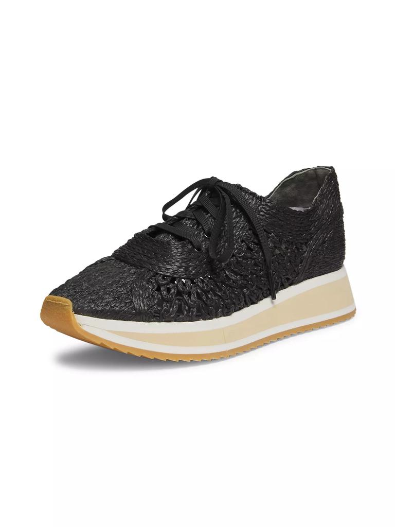 Clergerie Ozan2 Woven Raffia Low-Top Sneakers