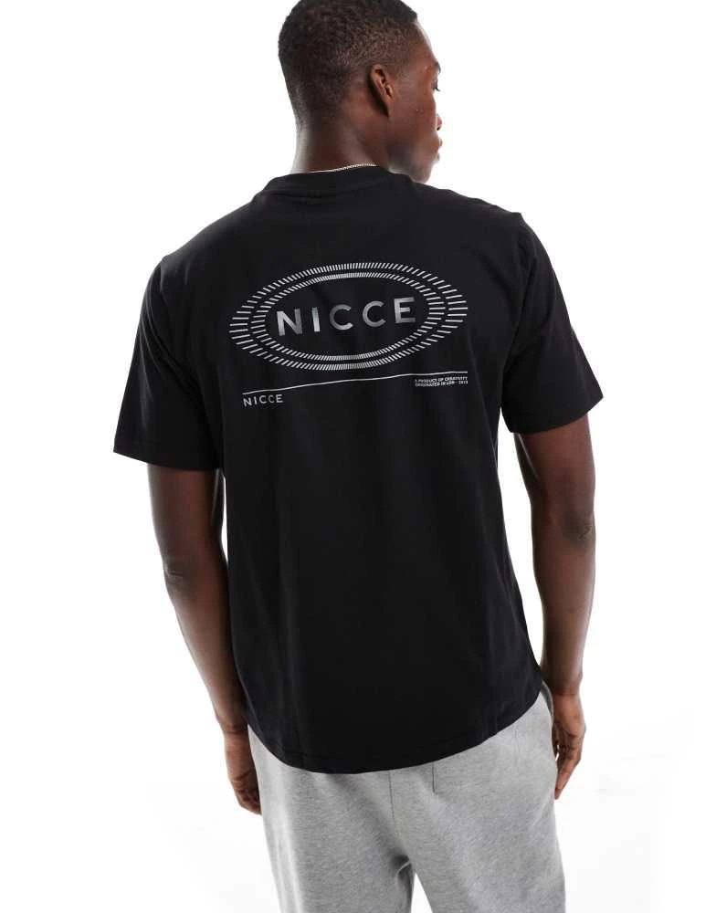 NICCE Nicce back print logo t-shirt in black 1