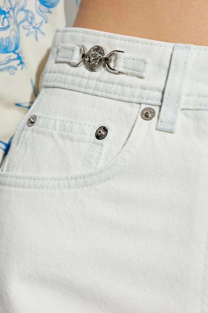 Versace Versace Logo-Patch Straight Leg Jeans 5