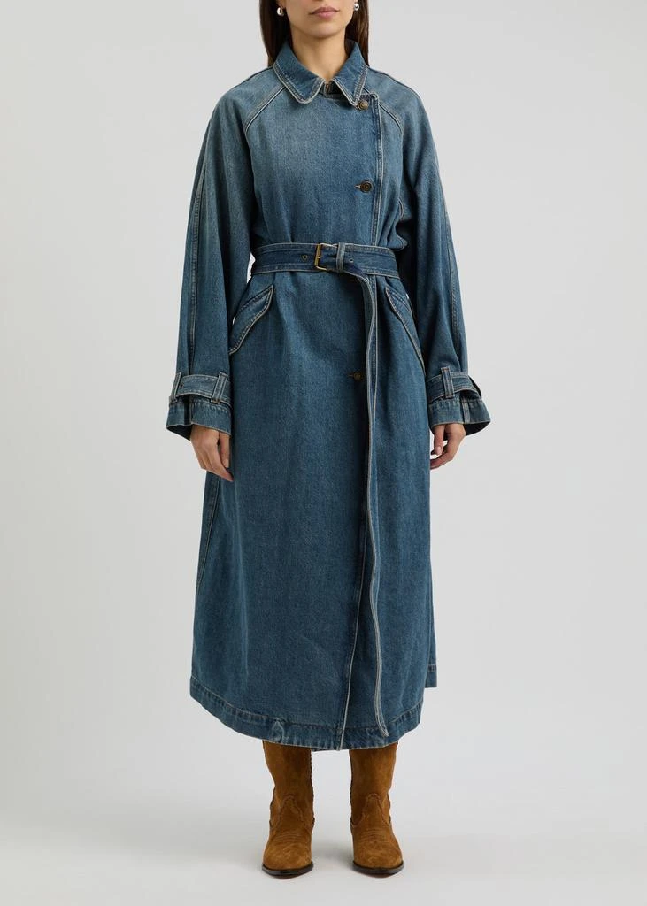 Isabel Marant Brekka belted denim coat 2