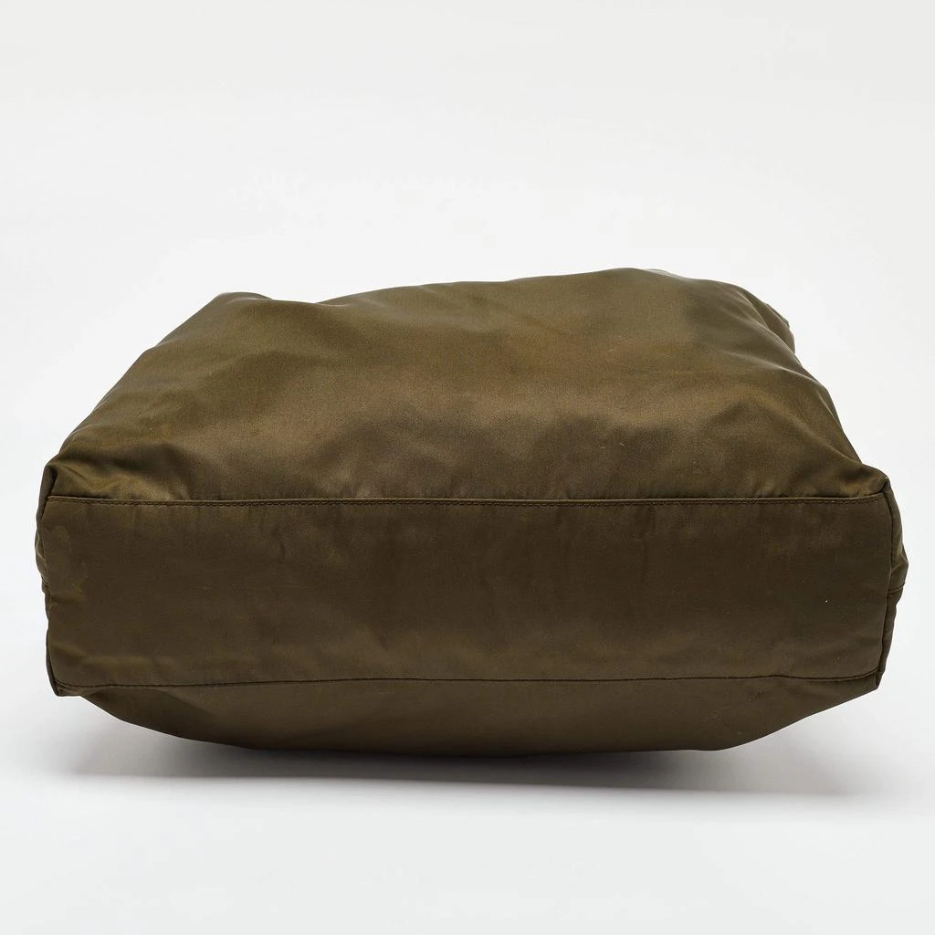 Prada Prada Olive Green Nylon and Leather Shopper Tote 8