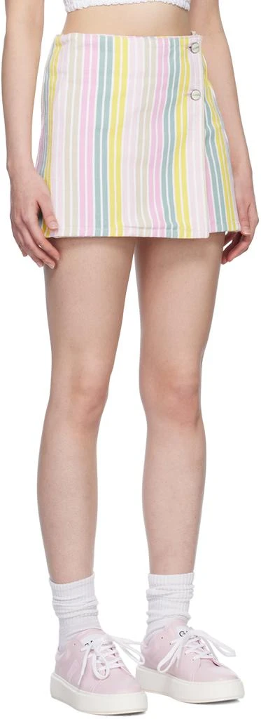 Ganni Multicolor Stripe Denim Miniskirt 2