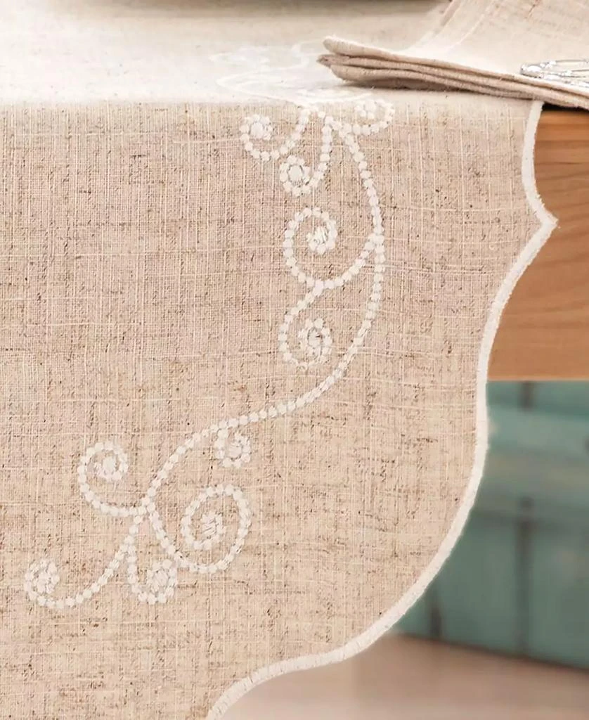 Lenox French Perle Embroidered Runner, 70" 2